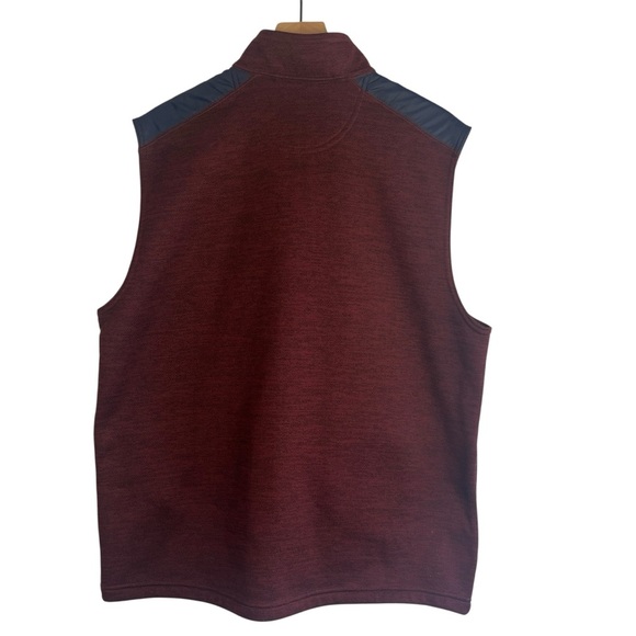 IZOD Men's Burgundy and Blue Colorblock Fleece Vest Large Gorpcorp Outdoor - Picture 3 of 9